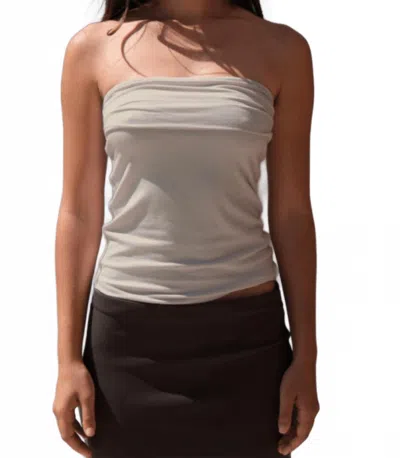 Geel Women's Mila Tube Top In Light Grey In White