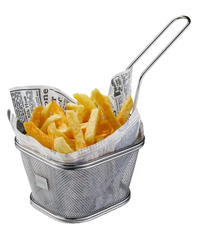 Gefu 2pc Medium French Fry Basket Set In Silver