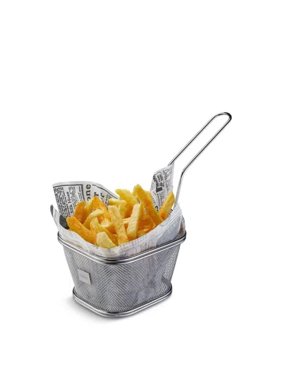 Gefu Bbq Mini Serving Basket In Silver