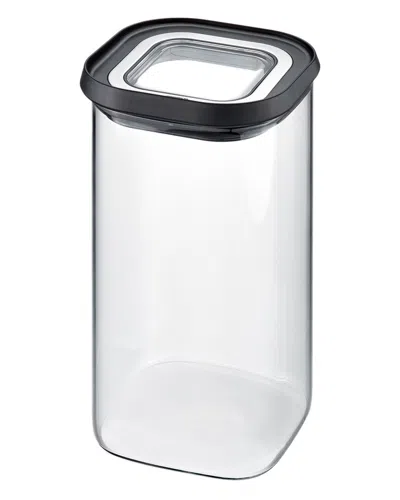 Gefu Pantry 1400ml Glass Food Storage Container In Black