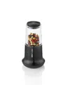 Gefu Stainless Steel With Ceramic Grinder Black Finish Small Salt Or Pepper Mill In Black