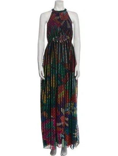 Pre-owned Geisha Designs Printed Long Dress In Multi