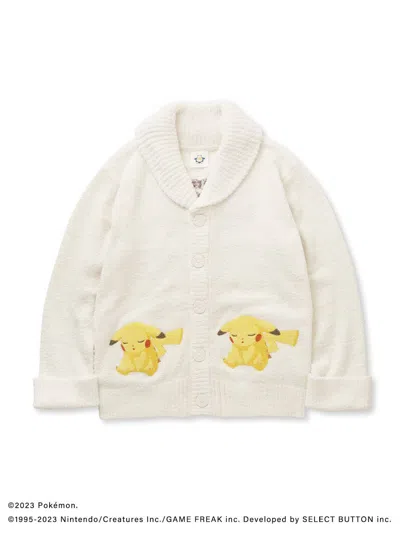 Pre-owned Gelato Pique Pajamas Pikachu [unisex] Baby Moco Jacquard Shawl Cardigan In Yellow