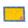 Geliving Yellow / Blue Pink Panther Mustard Linen Placemat Set Of Two In Yellow