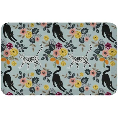Gelpro Funky Feline Anti-fatigue Mat In Blue;black