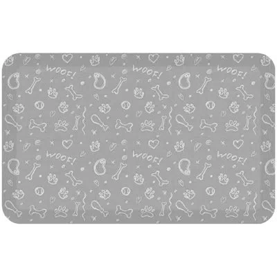 Gelpro Puppy Play Anti-fatigue Mat In Gray Bone