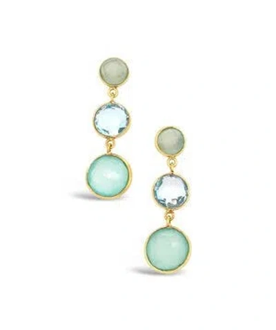 Gem Bazaar Jewellery Women's Blue / Gold Aqua Babylon Earrings In Multi