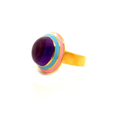 Gem Bazaar Jewellery Women's Blue / Pink / Purple Duomo Ring In Purple