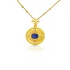 Gem Bazaar Jewellery Women's Blue Sapphire Birthstone Mythology Pendant In Blue