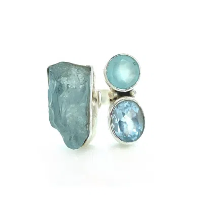 Gem Bazaar Jewellery Women's Blue / Silver Sea, Sky & Water In Multi