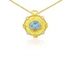 Gem Bazaar Jewellery Women's Blue Topaz Birthstone Mythology Pendant In Blue