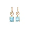 Gem Bazaar Jewellery Women's Blue / White / Gold Anna Blue Topaz Drop Earrings