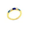 Gem Bazaar Jewellery Women's Blue / White / Gold Theia Sapphire Ring