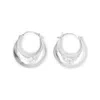 Gem Bazaar Jewellery Women's Cashew Earrings In Brushed Silver In Silver