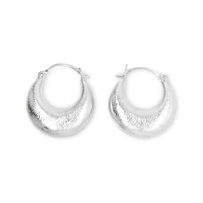 Gem Bazaar Jewellery Women's Cashew Earrings In Brushed Silver