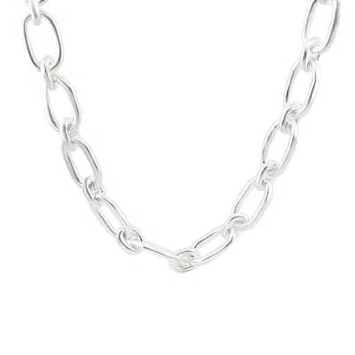 Gem Bazaar Jewellery Women's Double Link Silver Chain