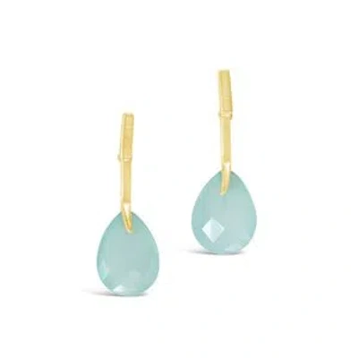 Gem Bazaar Jewellery Women's Gold / Blue Aqua Drop In Multi