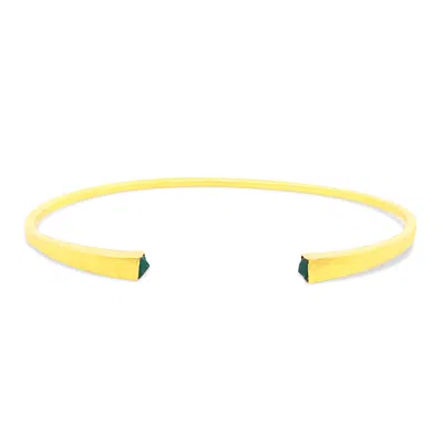 Gem Bazaar Jewellery Women's Gold / Blue Grace Bangle With Blue Quartz