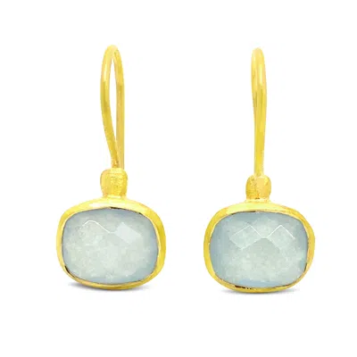 Gem Bazaar Jewellery Women's Gold / Blue Paradise Earrings In Aqua In Multi