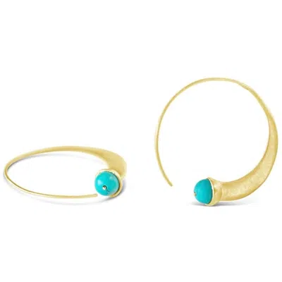 Gem Bazaar Jewellery Women's Gold / Blue Turquoise Temptress In Multi