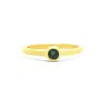 Gem Bazaar Jewellery Women's Gold / Green Emerald Stacking Ring In Multi