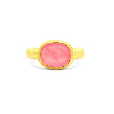 Gem Bazaar Jewellery Women's Gold / Pink Paradise Ring In Pink In Multi