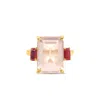 Gem Bazaar Jewellery Women's Gold / Pink / Purple Rosings Ring