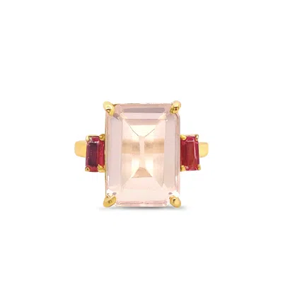 Gem Bazaar Jewellery Women's Gold / Pink / Purple Rosings Ring