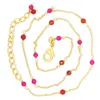 Gem Bazaar Jewellery Women's Gold / Pink / Red Sun Kissed Chain In Multi