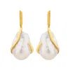 Gem Bazaar Jewellery Women's Gold / White Baroque Beauty Earrings