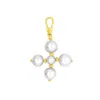 Gem Bazaar Jewellery Women's Gold / White Bottony Pearl Cross