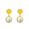 Gem Bazaar Jewellery Women's Gold / White Cleo Drop Earrings