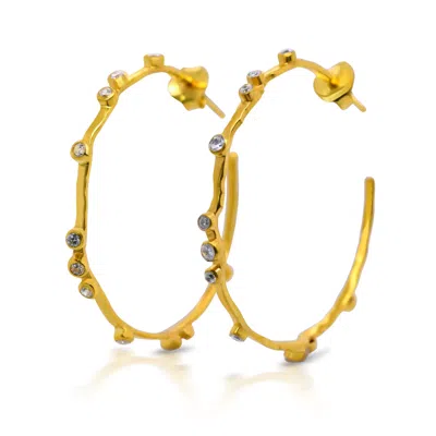 Gem Bazaar Jewellery Women's Gold / White Hoop Hoop Hooray In Multi