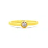 Gem Bazaar Jewellery Women's Gold / White Moissanite Stacking Ring In Multi