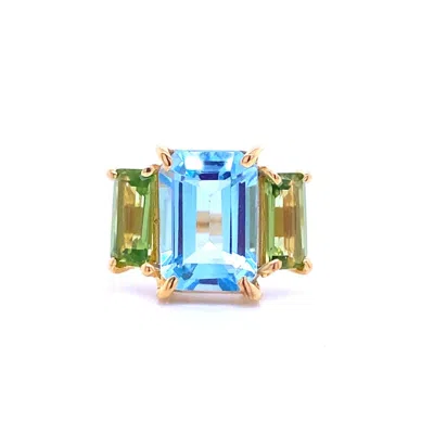 Gem Bazaar Jewellery Women's Green / Blue / Gold Blue Moon In Multi