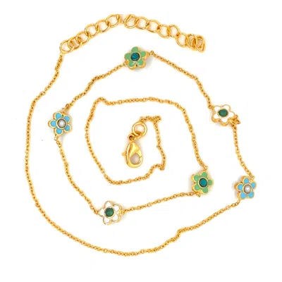 Gem Bazaar Jewellery Women's Green / Blue / White Fleury Chain