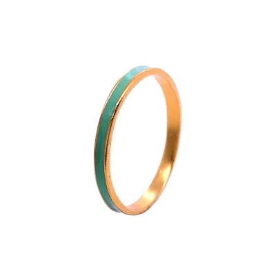 Gem Bazaar Jewellery Women's Green / Gold Frutti Mint Ring In Multi