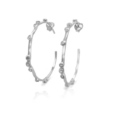 Gem Bazaar Jewellery Women's Hoop Hoop Hooray In Silver