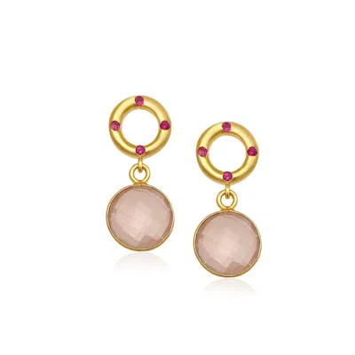 Gem Bazaar Jewellery Women's Pink / Gold Circle Of Dreams In Rose In Multi