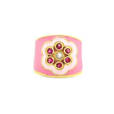 Gem Bazaar Jewellery Women's Pink / Purple / White Pink Posy Ring
