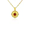 Gem Bazaar Jewellery Women's Red Garnet Birthstone Mythology Pendant In Red