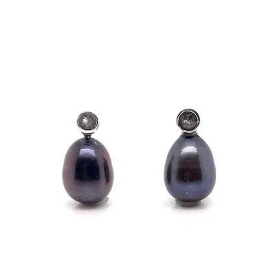 Gem Bazaar Jewellery Women's The Black Pearl Earring