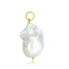 Gem Bazaar Jewellery Women's White / Gold Baroque Pearl Pendant In Multi