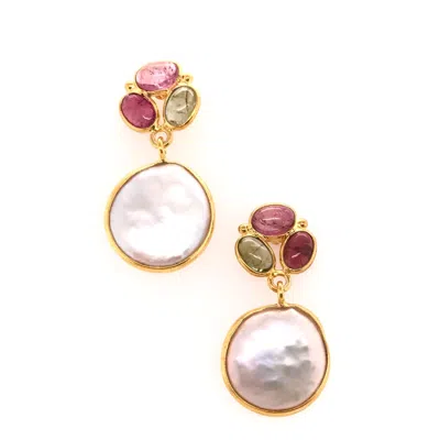 Gem Bazaar Jewellery Women's White Green Garden Earrings