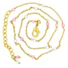 Gem Bazaar Jewellery Women's White / Pink / Gold Pink Sands Chain In Multi