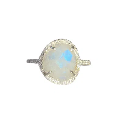 Gem Bazaar Jewellery Women's White / Silver Rainbow Shimmer In Multi