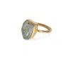 Gem Island Women's Gold / Blue Elena Ring