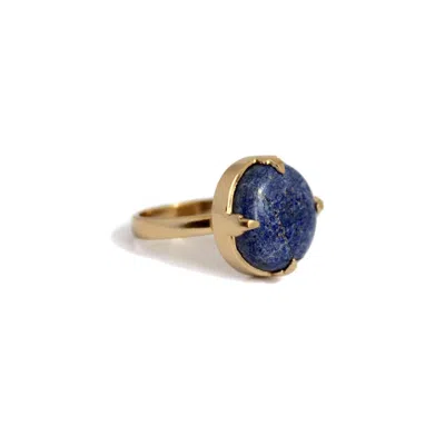 Gem Island Women's Gold / Blue Lapis Ring