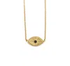 Gem Island Women's Gold / Blue L'oeil Necklace
