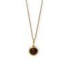 Gem Island Women's Gold / Brown Smoky Quartz Necklace